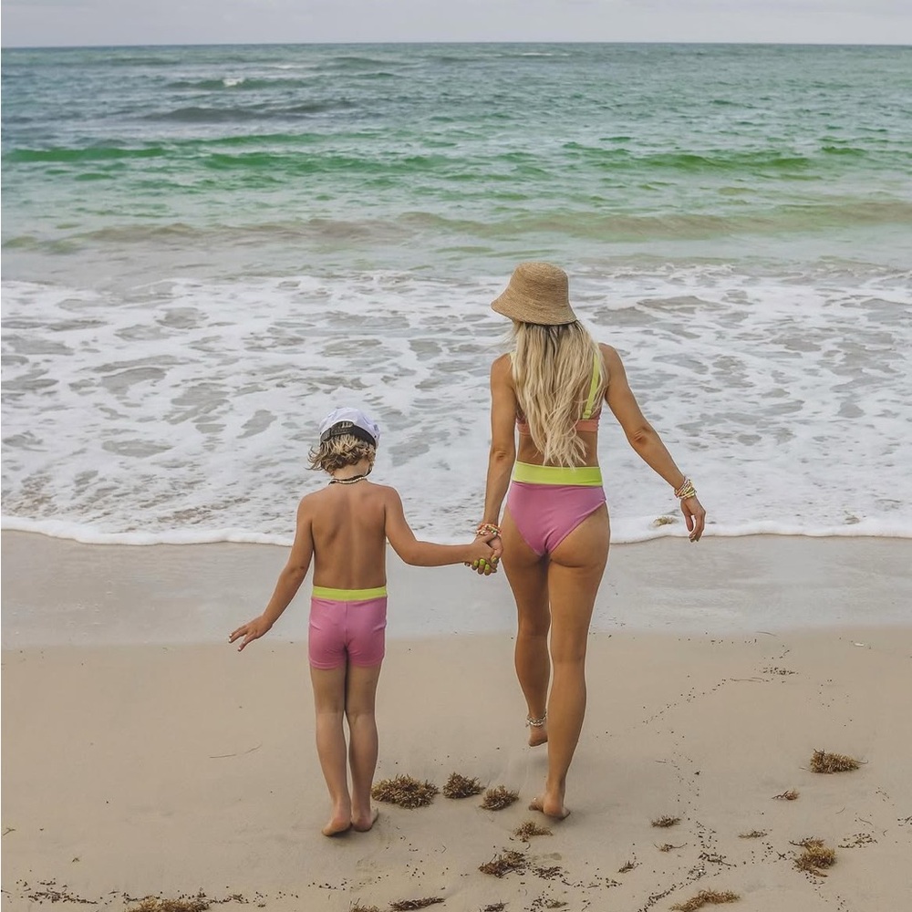 NWT 🩷mommy & son🩷
Infamous Swim x Erica Shaw bikini & matching toddler trunk - Picture 3 of 11